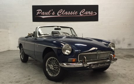 MG B cabriolet  Année 1976 voiture de collection à vendre