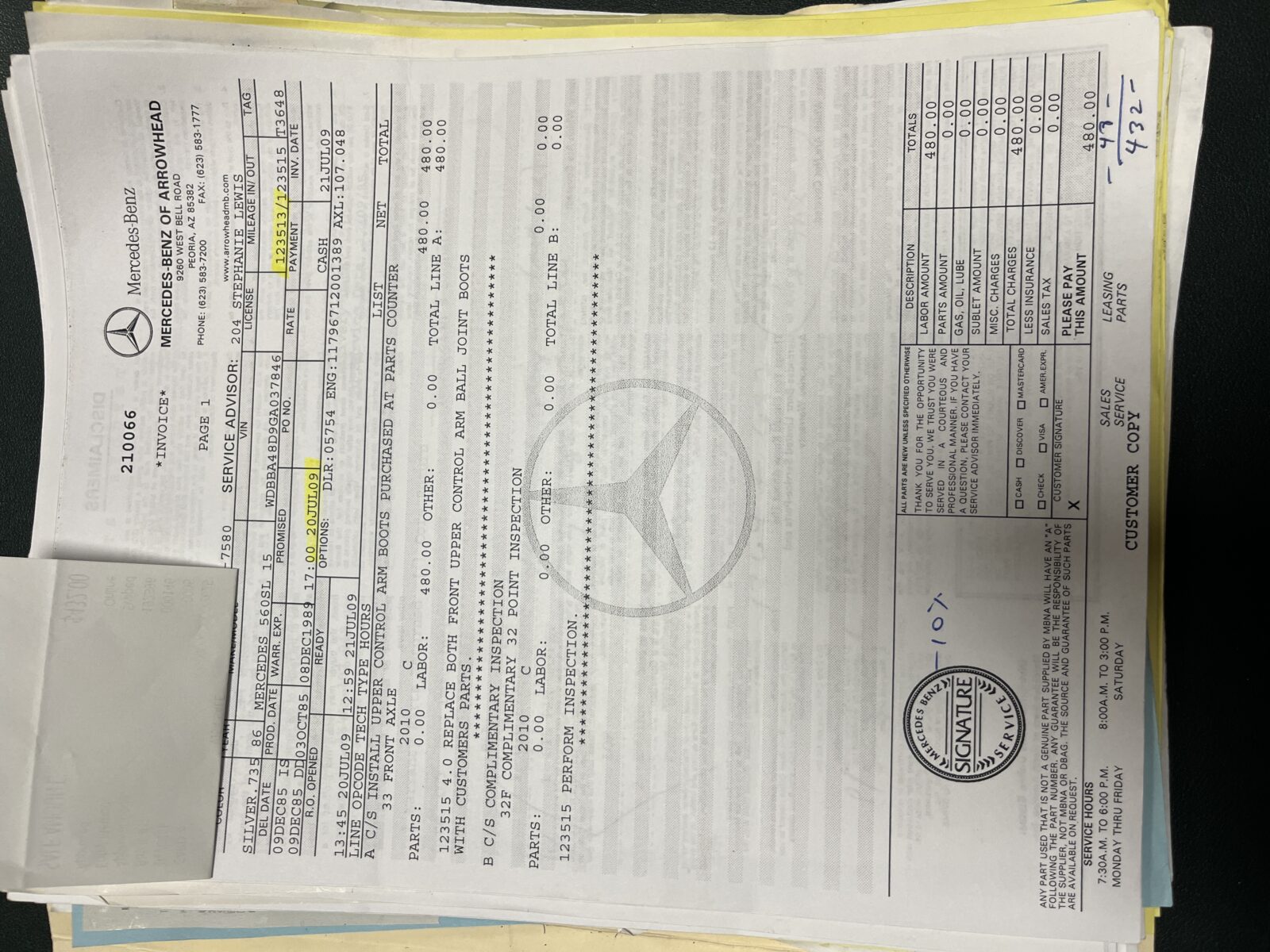 Mercedes 560 SL Année 1986 voiture de collection à vendre