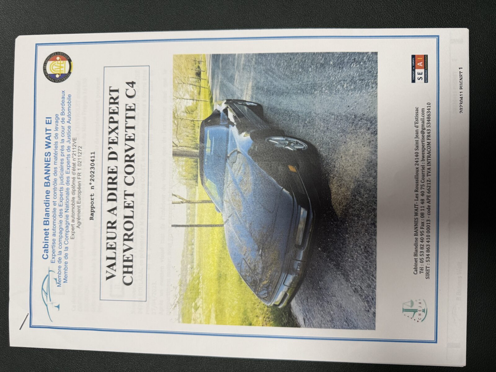 Chevrolet Corvette C4 Année 1993 voiture de collection à vendre