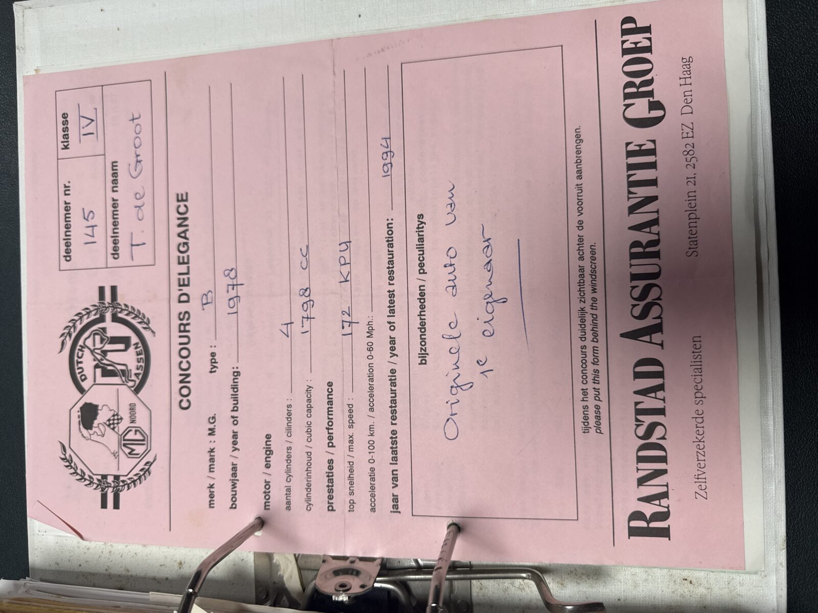 MG B cabriolet  Année 1978 voiture de collection à vendre